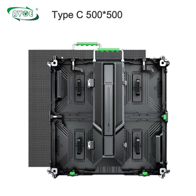 Type C P2.976  Indoor Rental LED Display 500x500mm / 500x1000 Corner Protetctor Cabinet