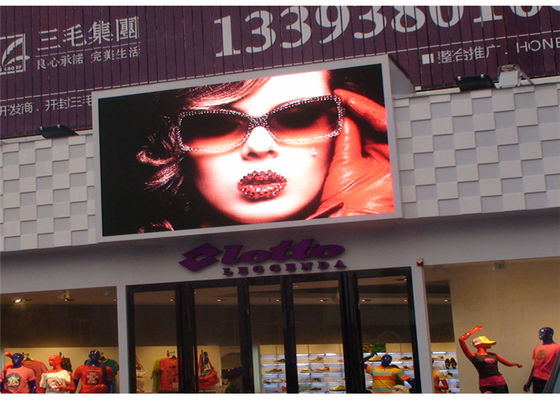 Waterproof IP65 P10 Outdoor LED Screen On Building Wall Facade 1R1G1B SMD3535