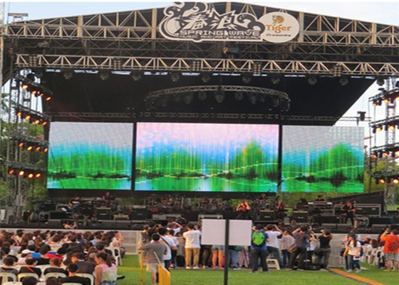 Front Service P4.81 outdoor LED Big Display 6500cd/sqm Jumbotron Screen For Stage Fast Lock Design
