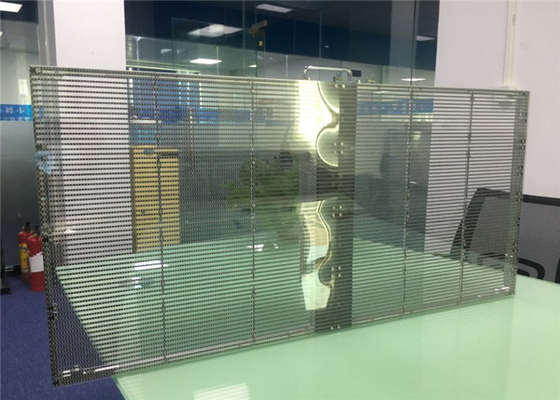 80% Transparency Led Mesh Screen , Transparent Led Curtain Display For Chain Stores
