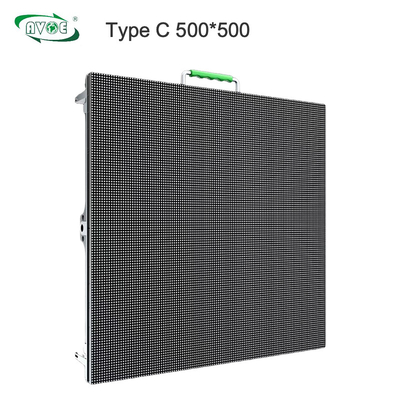 Type C P2.976  Indoor Rental LED Display 500x500mm / 500x1000 Corner Protetctor Cabinet