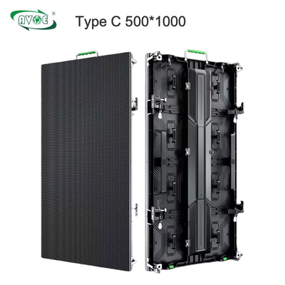 Type C P2.976  Indoor Rental LED Display 500x500mm / 500x1000 Corner Protetctor Cabinet