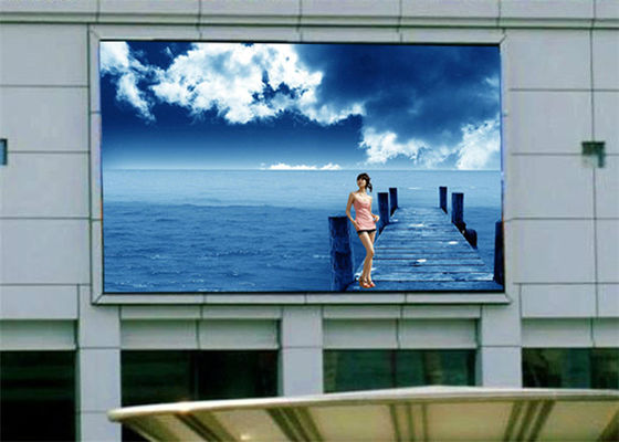 Waterproof IP65 P10 Outdoor LED Screen On Building Wall Facade 1R1G1B SMD3535