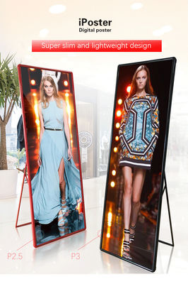 Front Service P2.5mm Support type LED Poster Panel / Retail Poster Display HD Image for Shopping Malls